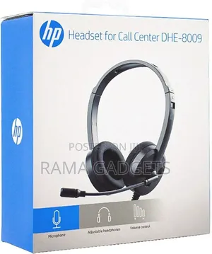 HP DHE-8009 Gaming Stereo Headphone With Mic, Black,