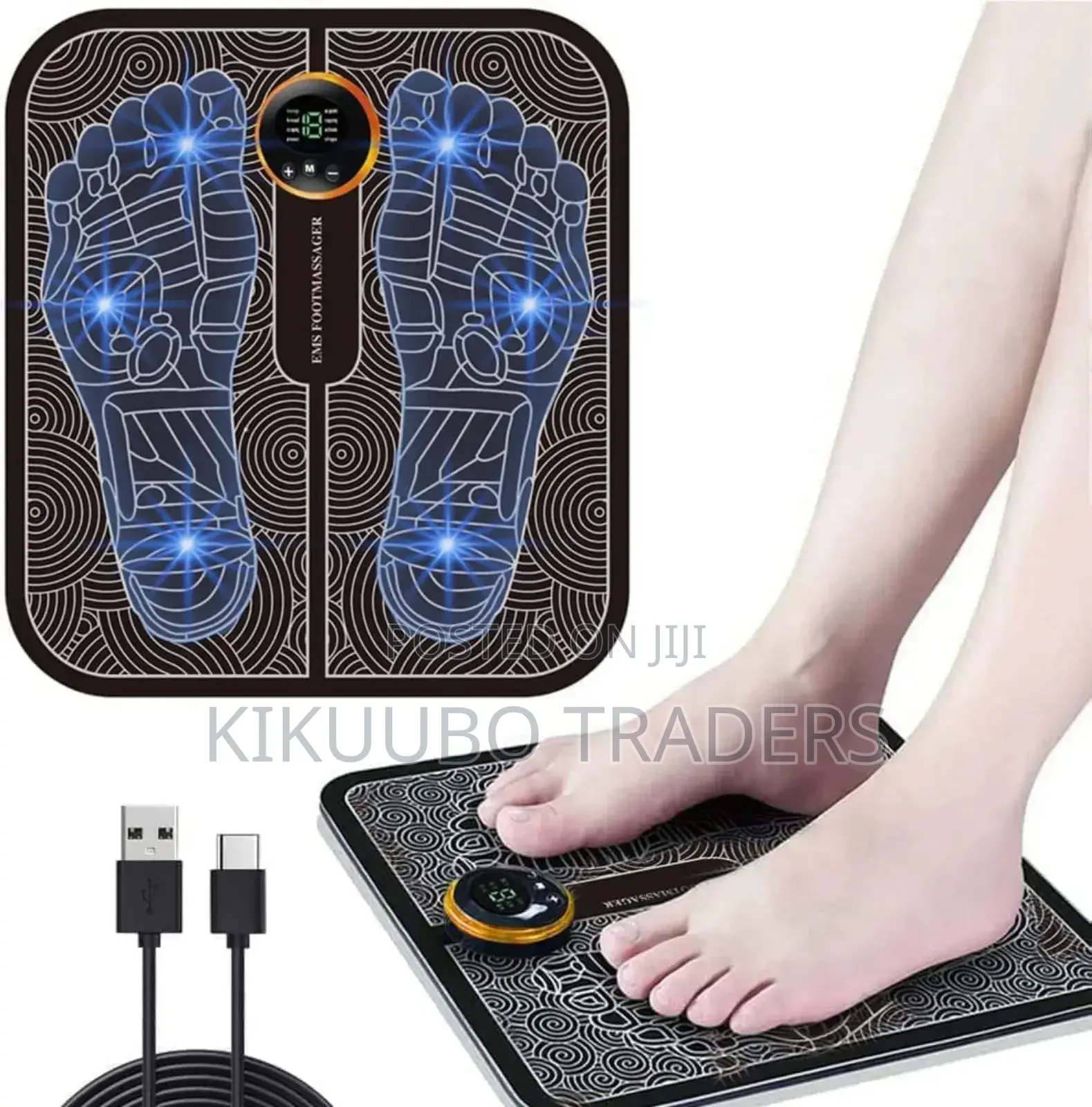 Foot Massager, Blood Circulation Reflexology- Black