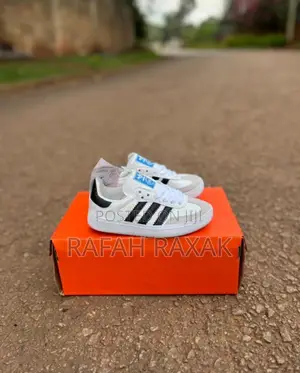 Original Kid’S Adidas Samba White/Black Stripes Sneaker