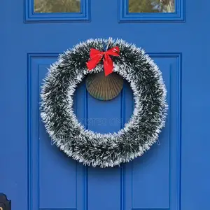 Hanging Christmas Snow White Decoration Wreath