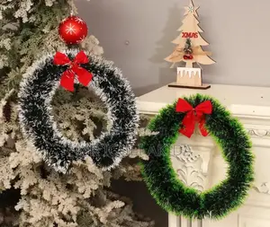 Hanging Christmas Snow White Decoration Wreath