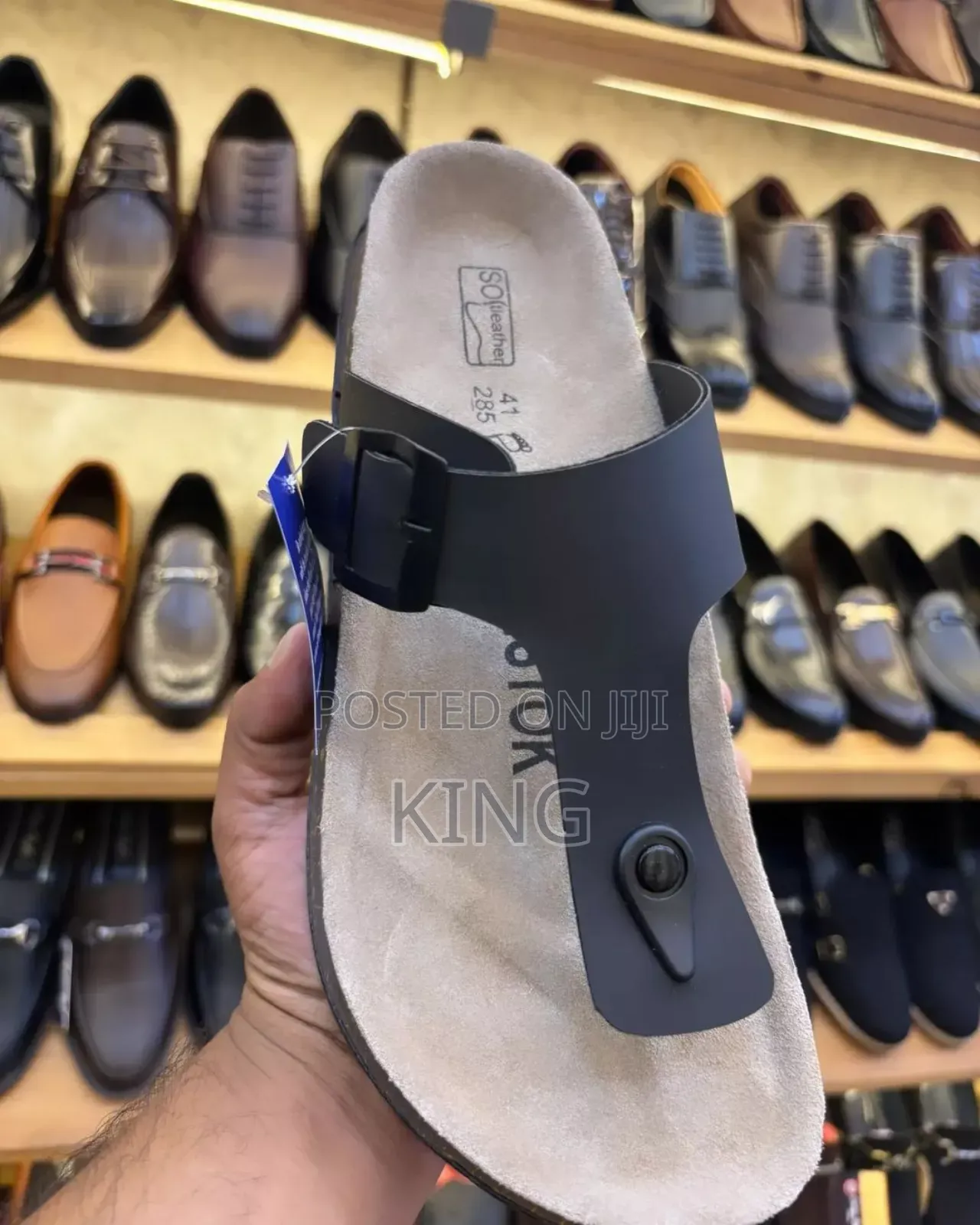 Authentic Gizeh Birkenstock Sandals. Natural Leather
