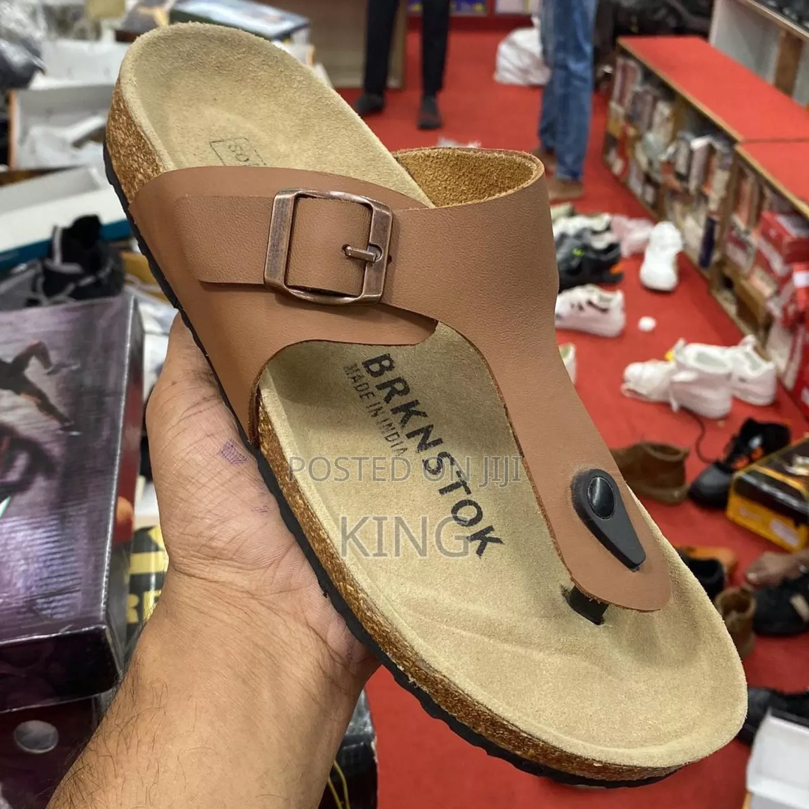 Gentle Gizeh Birkenstock Sandals. Natural Leather