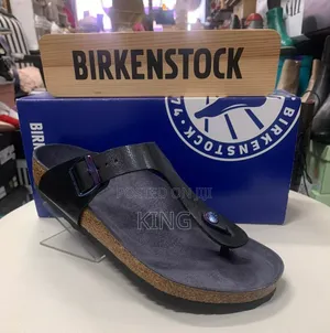 Peach Gizeh Birkenstock Sandals. Natural Leather