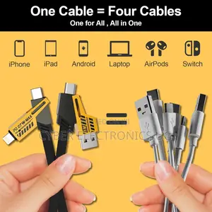 4in1 USB C Charging Cable for Lightning Cable and USB to C