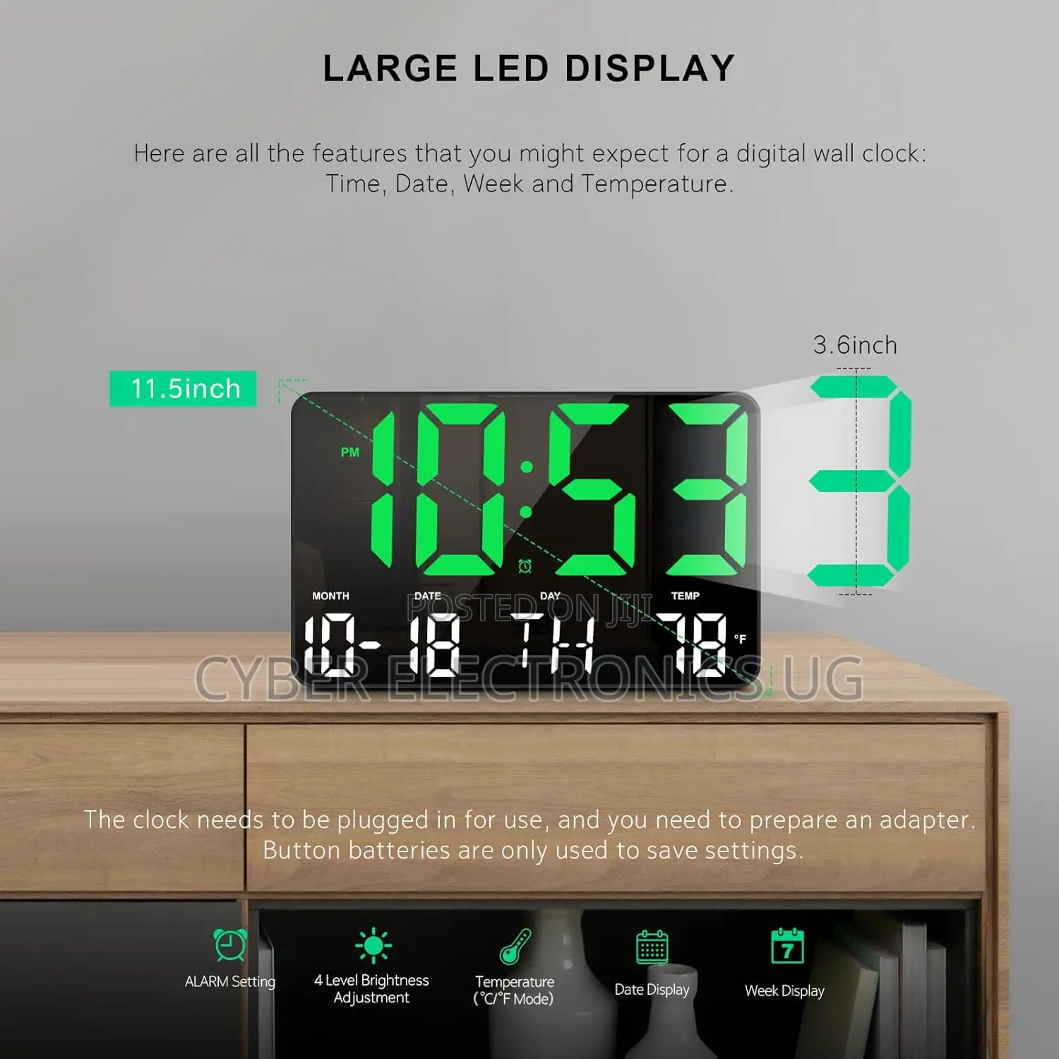 Digital Clock Digital Wall Clock