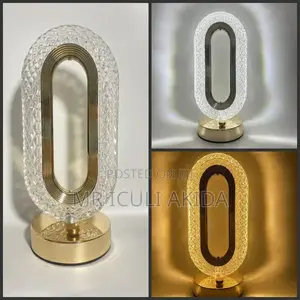 Led Rechargeable Home Decor Bedside Table Crystal Lamp