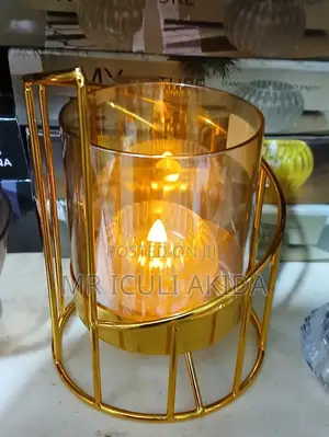 Nordic Glass Tea Light Holder Decorative Tabletop Candle Jar
