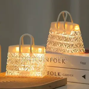 Handbag Design Projection Night Light Crystal Min Table Lamp