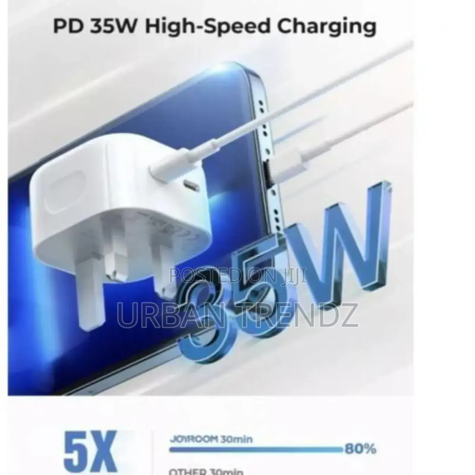 50w/35w Dual Type C Lighting Super Fast Charger for iPhone