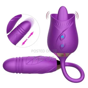 2 In1 Self-Reflexing Vibrating Tongue Licking Female Sextoy