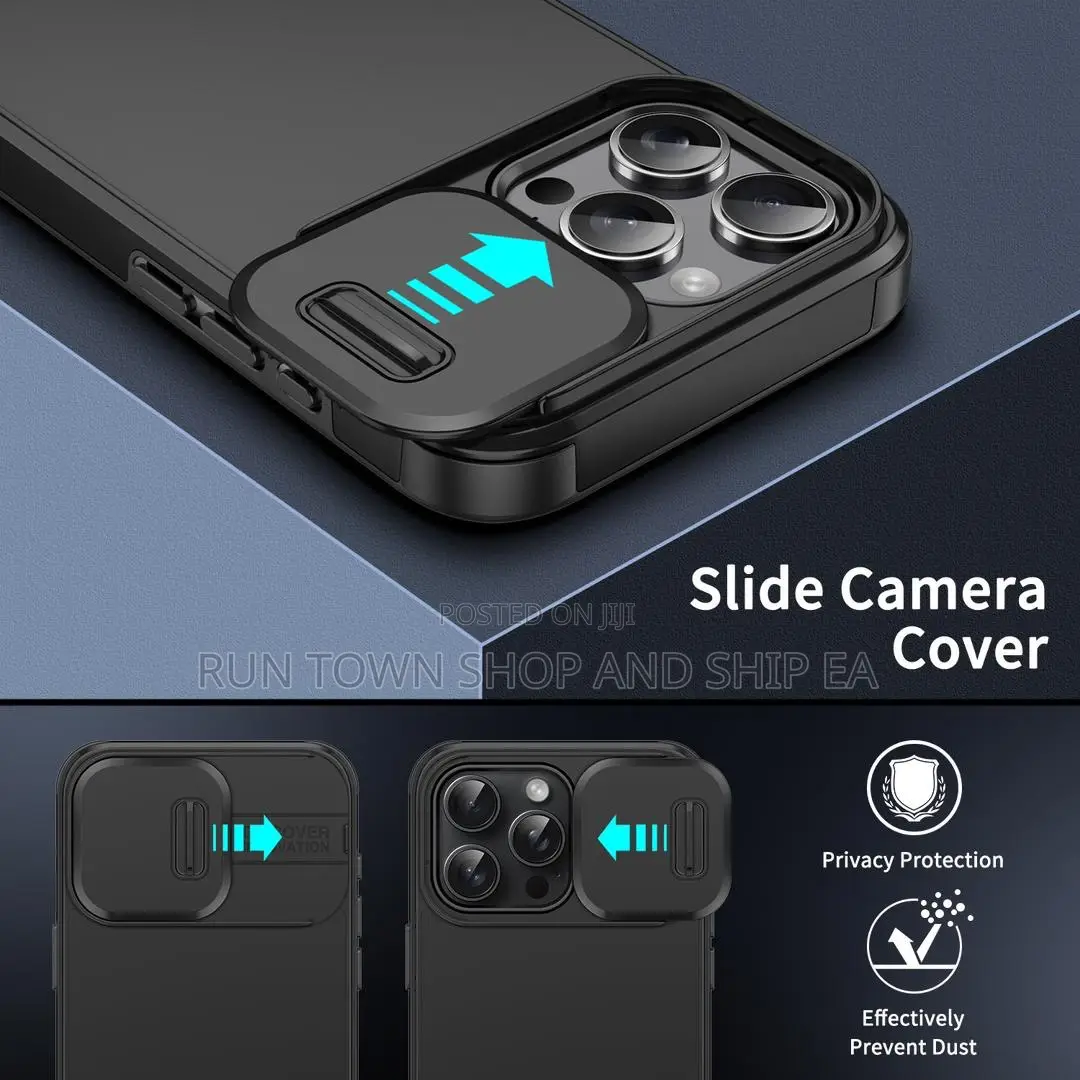 Case for iPhone 12 13 14 15 16 Pro Max With Camera Cover