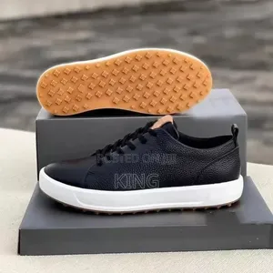 Iconic Ecco Black Mens Leather Sneakers. Ace