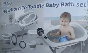 Newborn Baby Bath Set With Temperature Thermometer