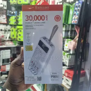4 Cables LED Light Powerbank/ 30000mah Excellent Powerbank