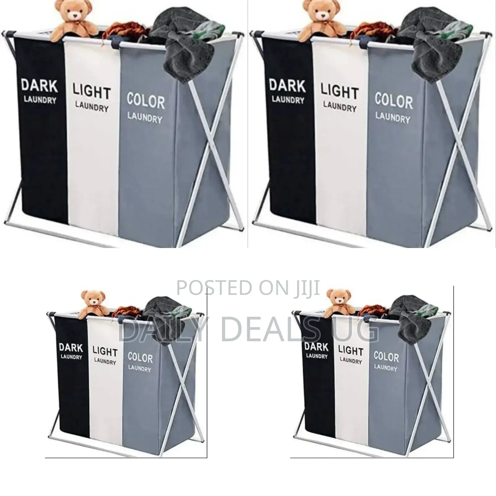 Adjustable 3 in 1 Laundry Clothes Basket