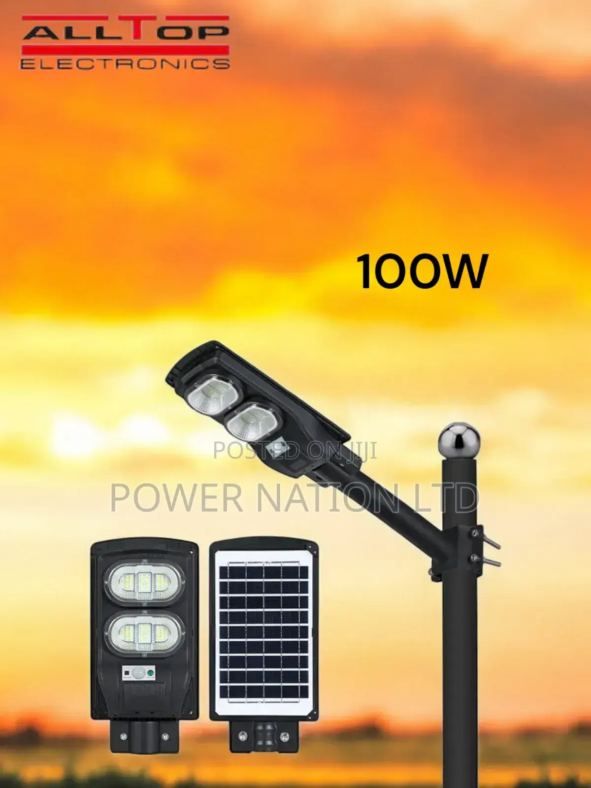 100w Alltop Solar Street Light Class A