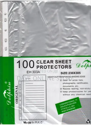 Dolphin A4 Perforated Pocket File, 40 Microns, 100 Pcs.