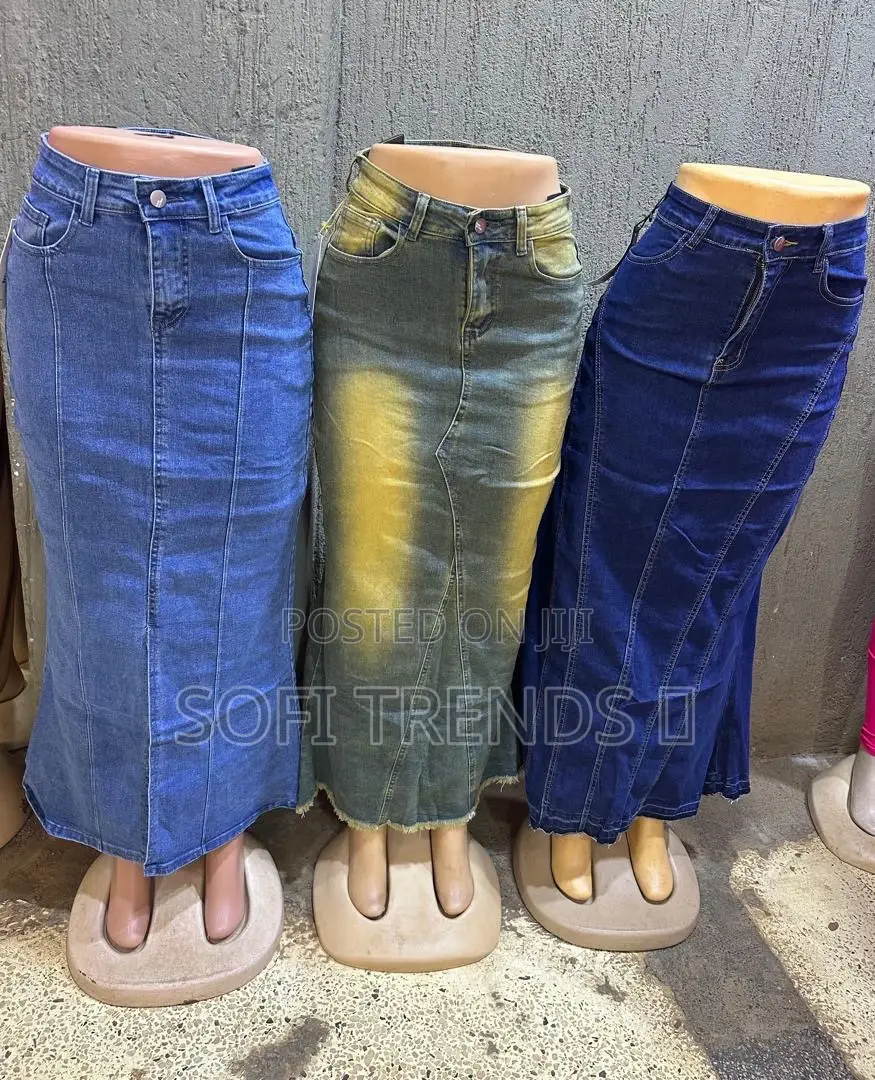 Ladies Classic Denim Jean Skirts