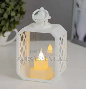1pc LED Lantern With Cross Grids