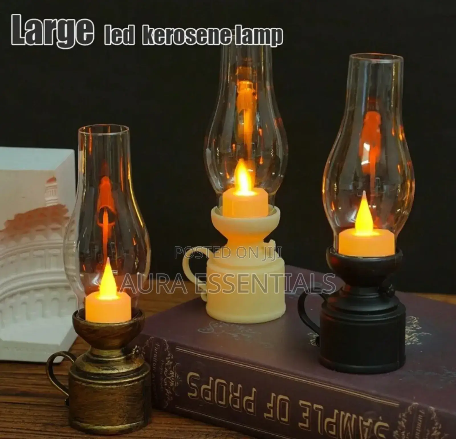 Vintage Warm Glow LED Candle Lantern