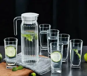 7pcs Glassware Set Jug + 6 Glasses