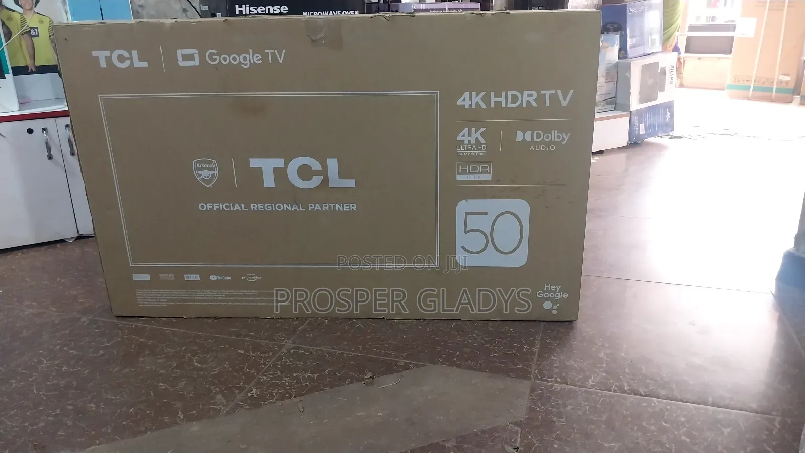 TCL 50 Smart Digital Android Flat Screen Flameless.