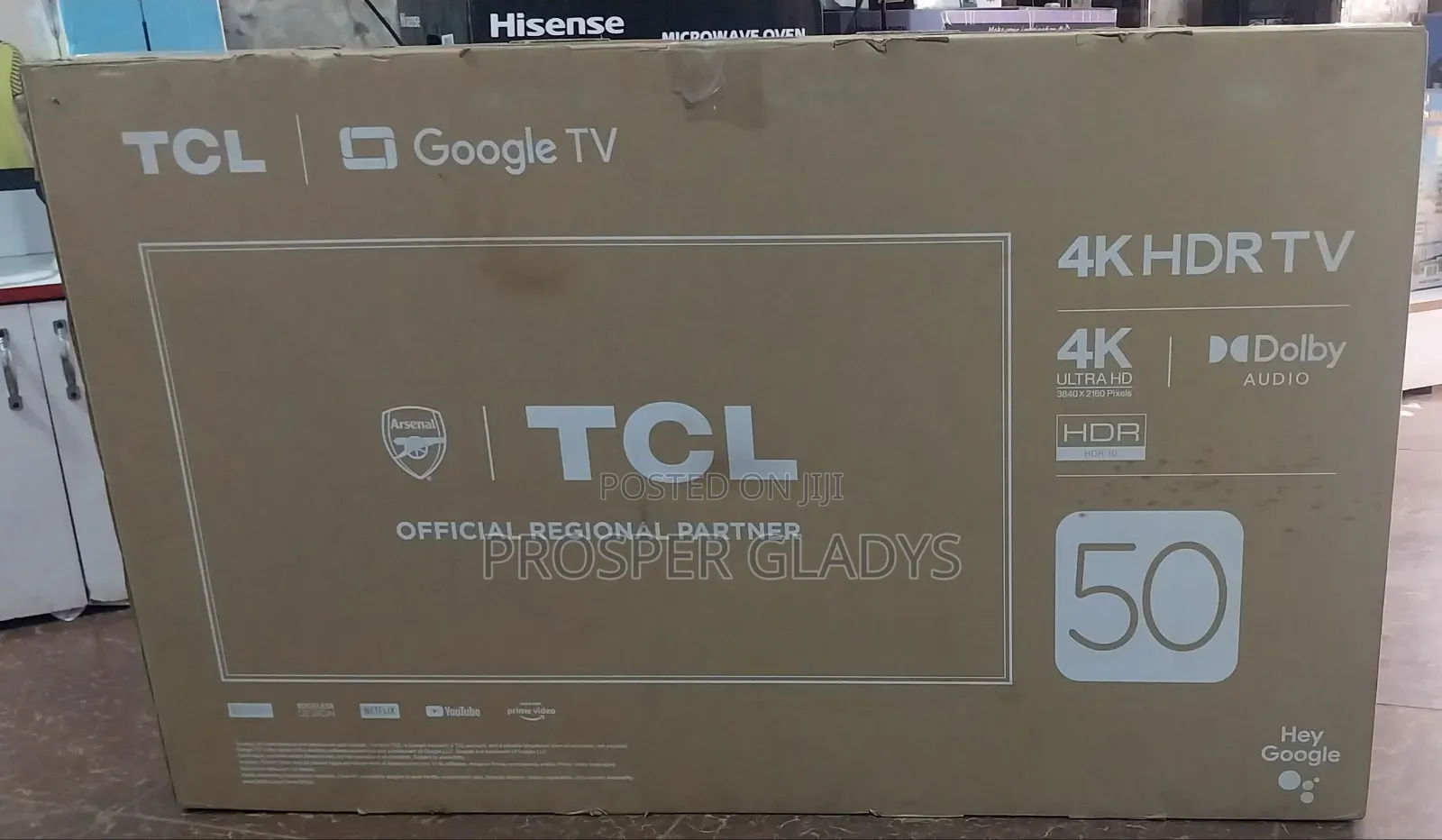 TCL 50 Smart Digital Android Flat Screen Flameless.