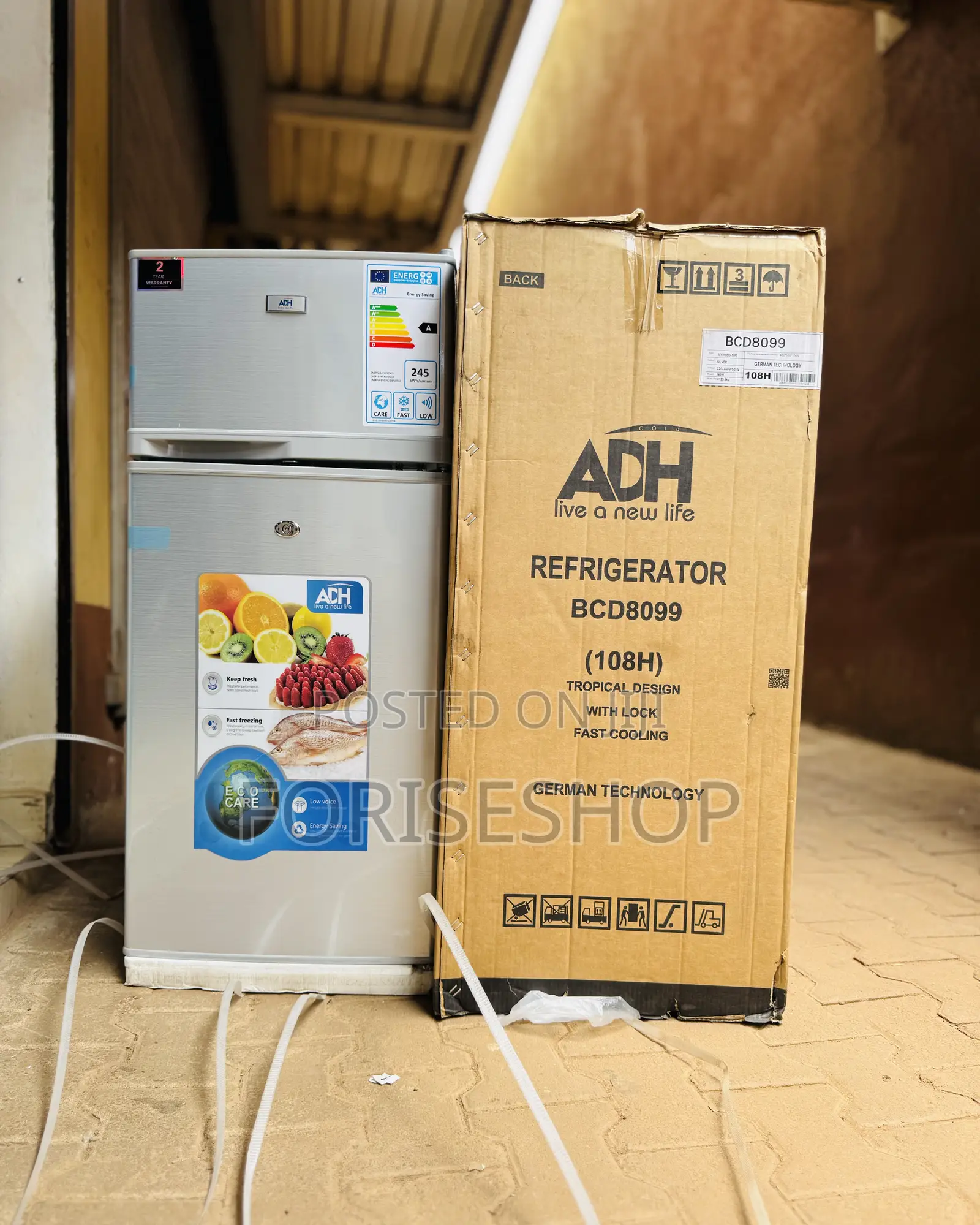 Adh 108L Double Door Refrigerator