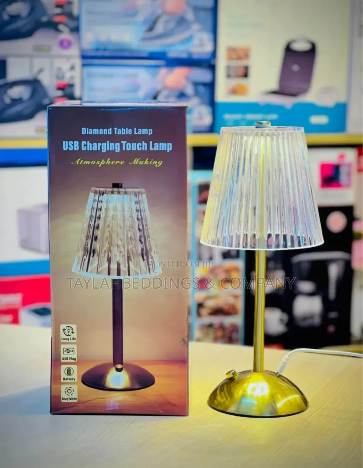 Camping Light Modern Wireless Gold Table Lamp