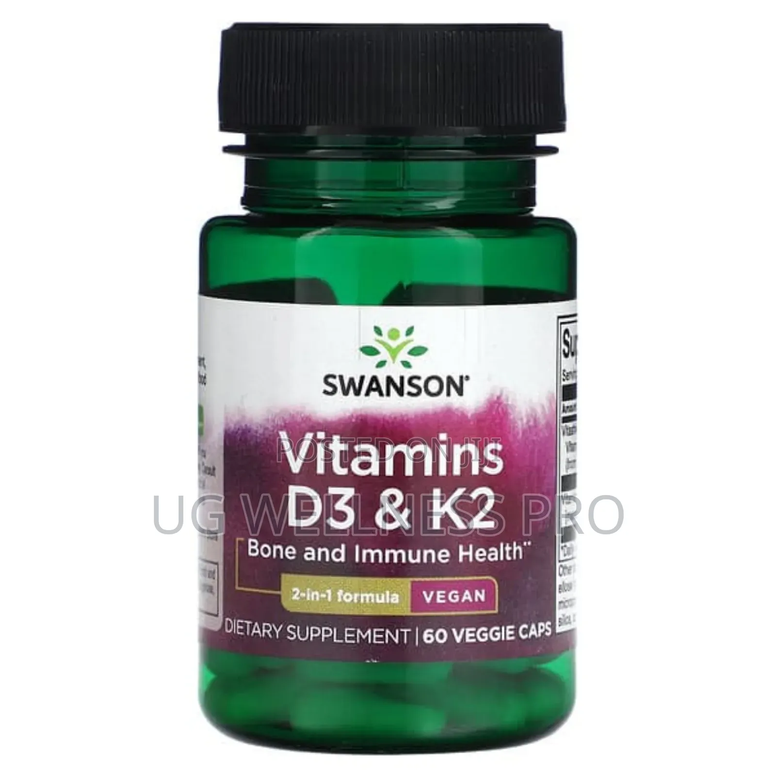 Swanson, Vitamins D3 , MK-7 60 Veggie Caps