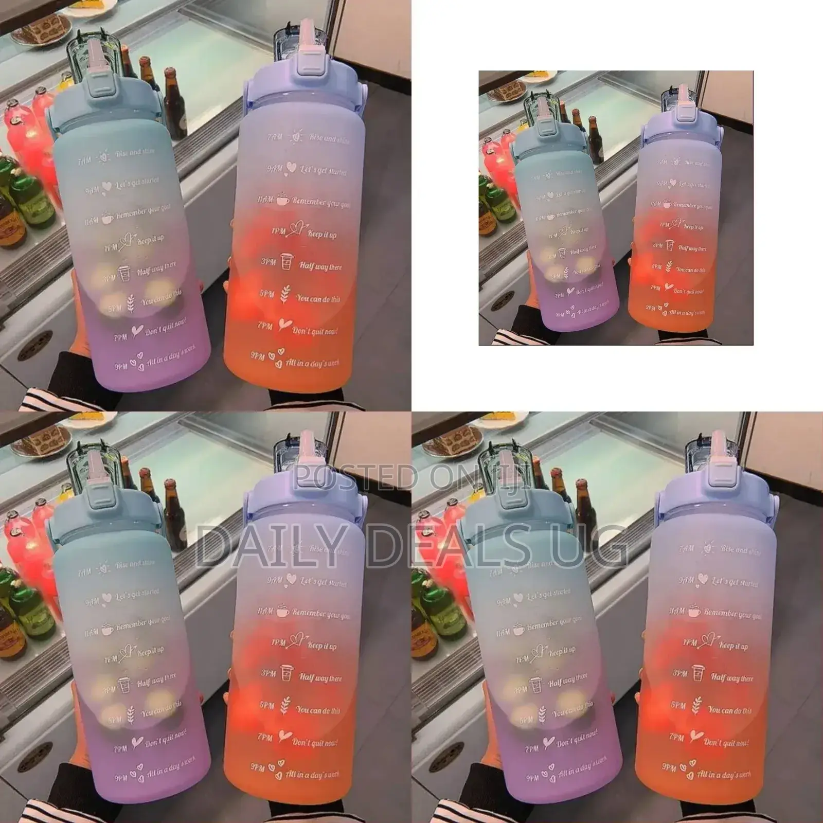 2 in 1 Large Water Bottle Set