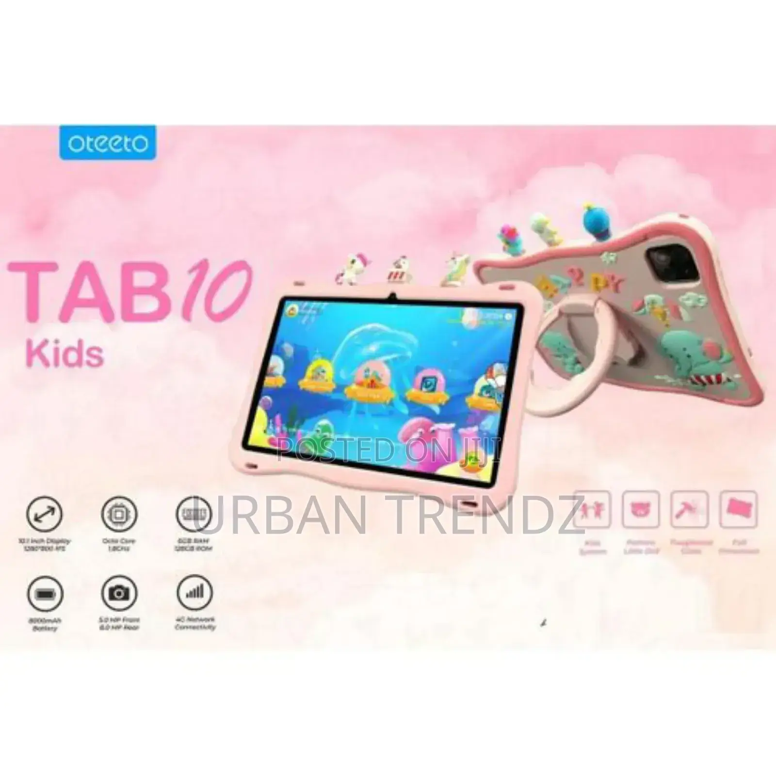 New Oteeto Tab 10 Kids 128 GB Pink