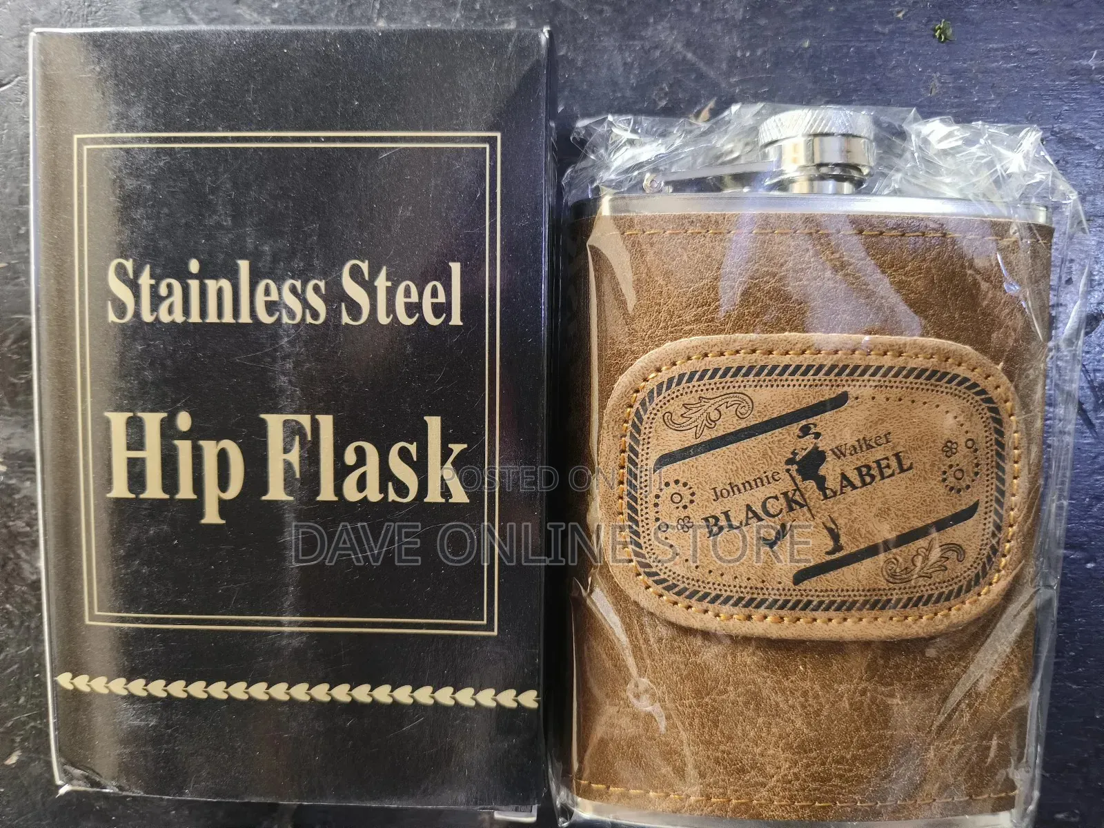 Johnie Walker Stainless Steel Hip Flask