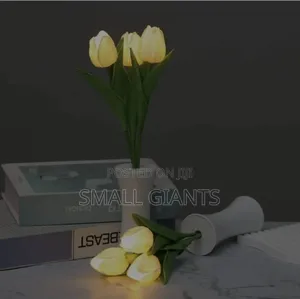 1pc Plastic Artificial Tulip Design LED Night Lamp