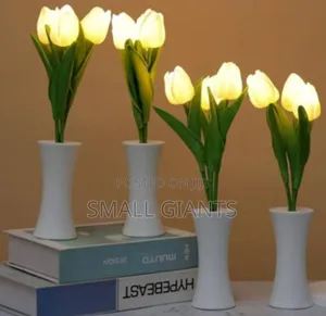 1pc Plastic Artificial Tulip Design LED Night Lamp