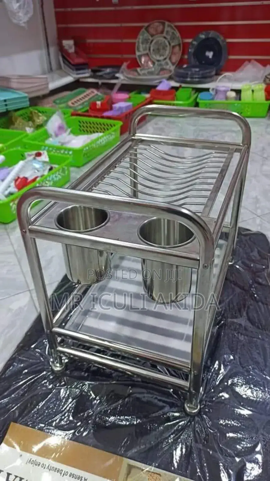 Lostis 2tier Thick Stainless Steel Dish Drying Rack
