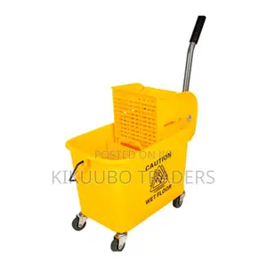 12L Mop Bucket Side Press Wringer Cleaning Commercial Bucket