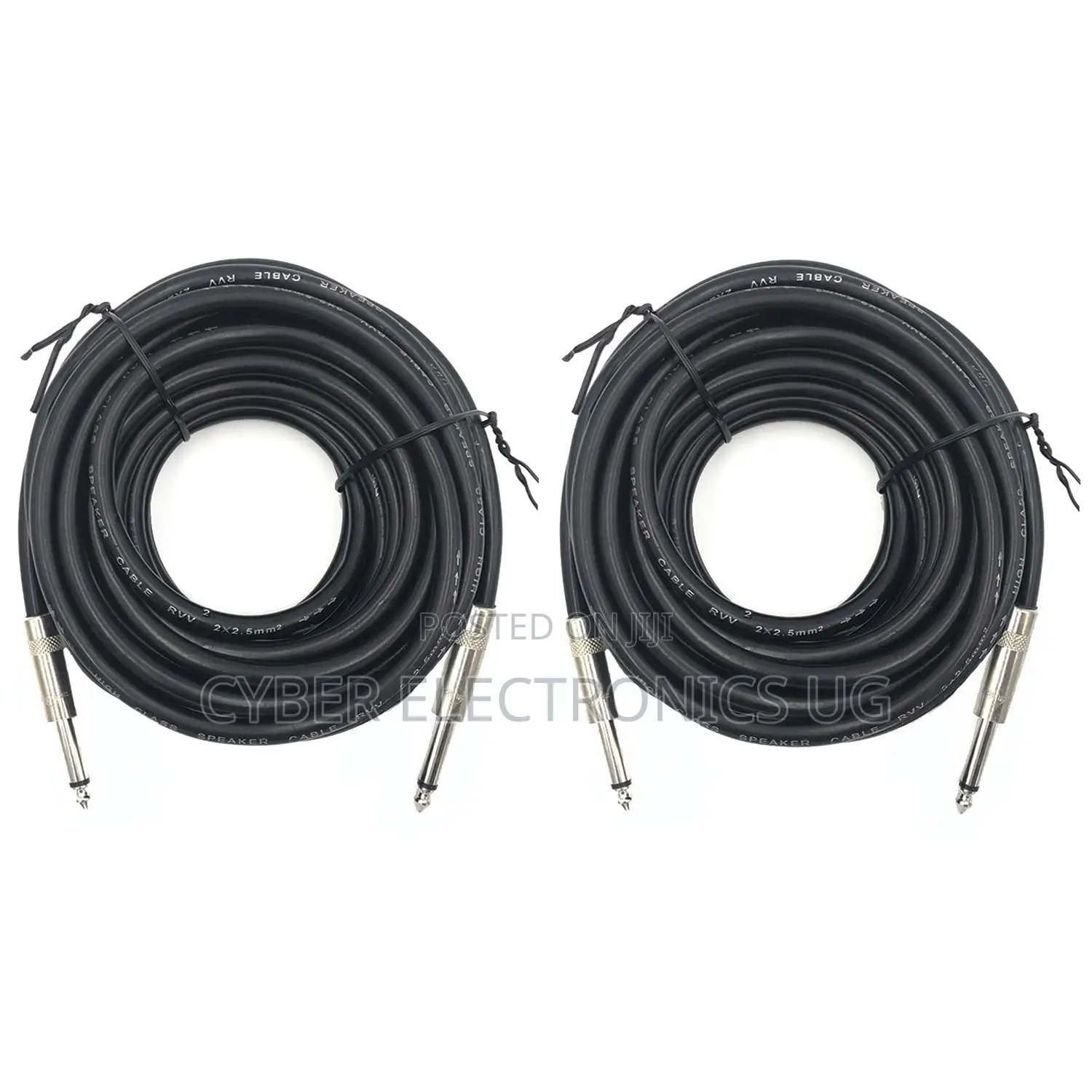 5m Professional Jack 6.5mm to Jack 6.5mm Stereo Audio Cable