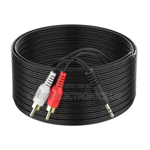 10m 3.5mm Aux to 2 Male RCA Cable Stereo Audio Cable