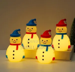 12pcs LED Light Up Snowman Decoration Candles
