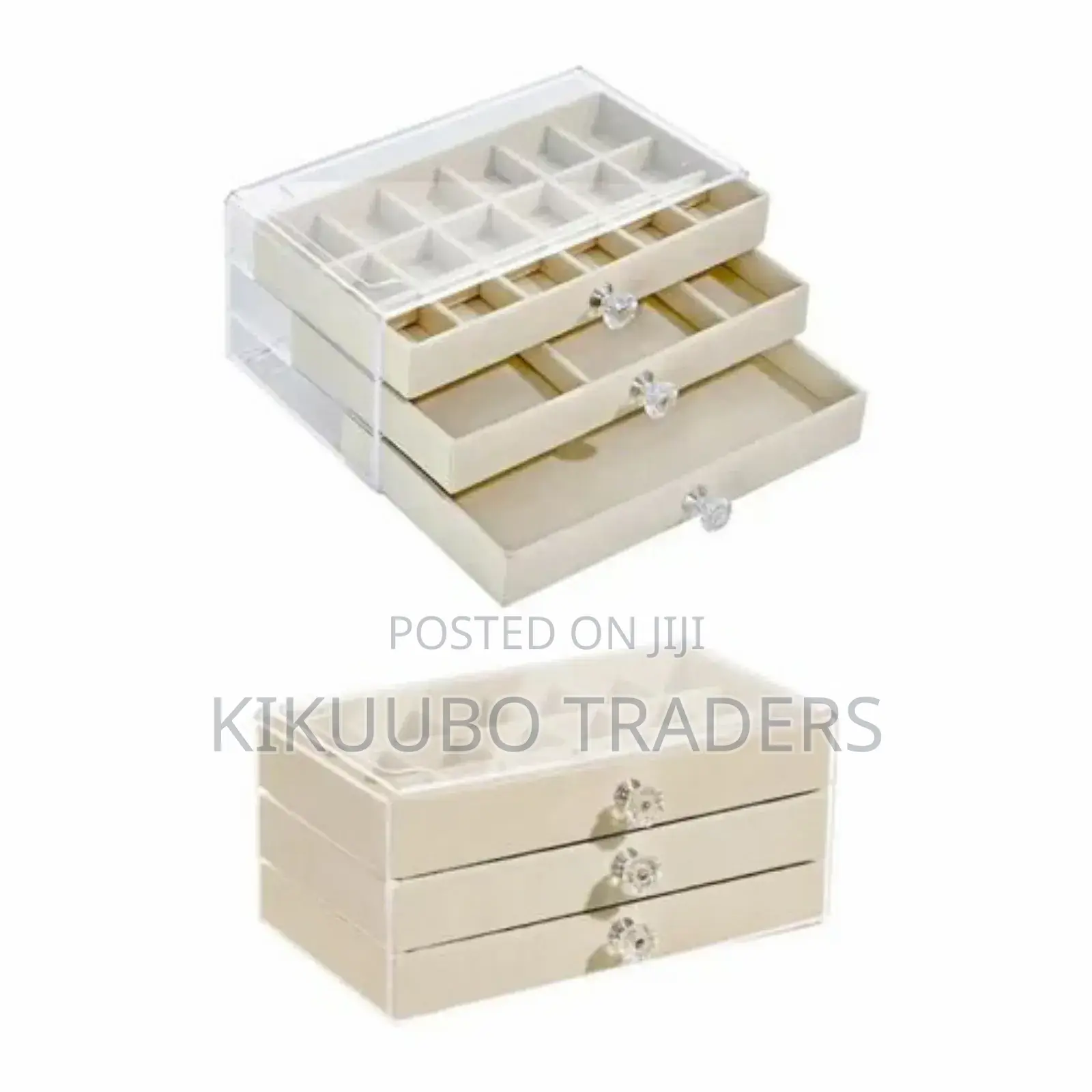 3 Drawer Multi Grid Sorting Storage Jewelry Organizer