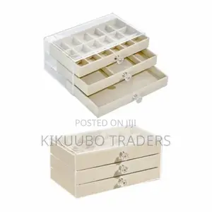 3 Drawer Multi Grid Sorting Storage Jewelry Organizer
