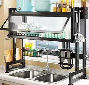 Over the Sink Dish Drainer Storage Rack