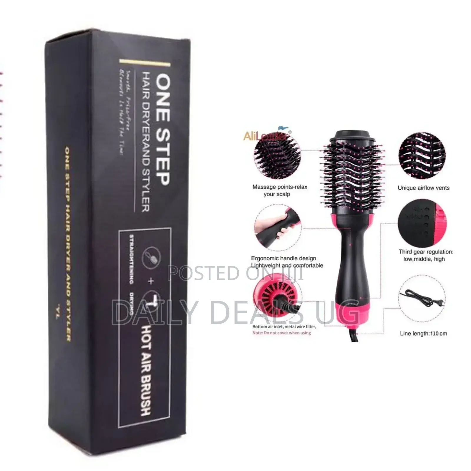 Electric One Step Hair Straightener Comb