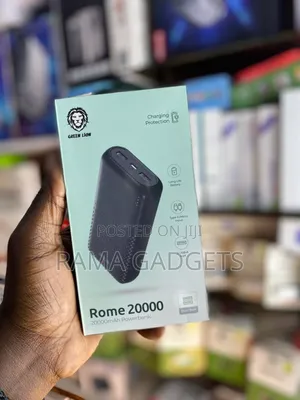 Green Lion Rome 20000mah Fast Charging Powerbank - Black
