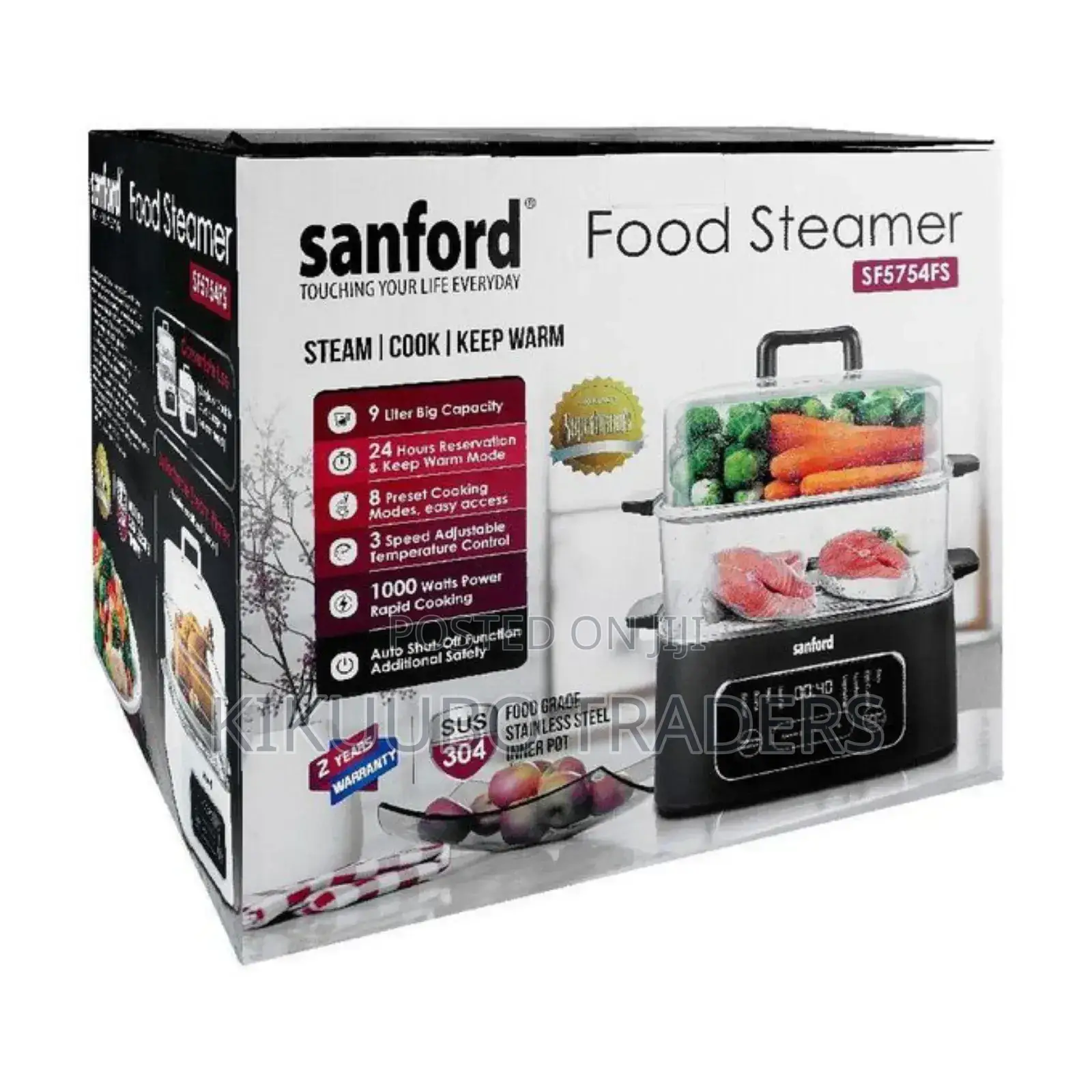 Sanford 2 Tier 9 Litre Vegetable Food Steamer
