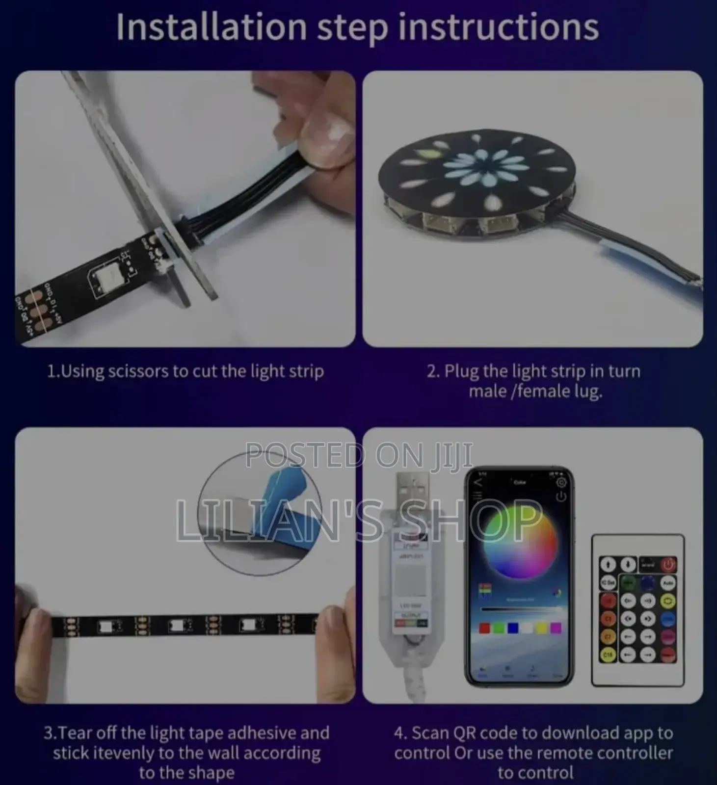 App Smart Control Fireworks LED Strip Light