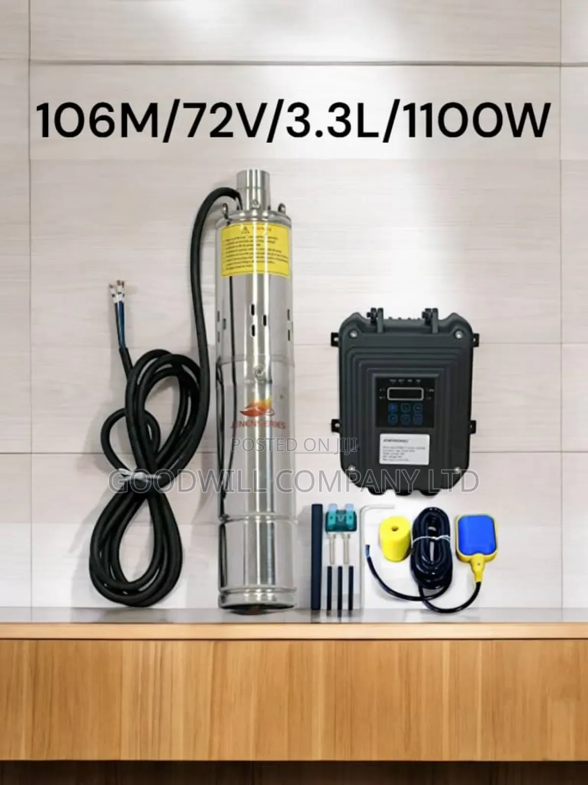 106m Heavy Duty Submersible Solar Water Pump (106m/72v/3.3l