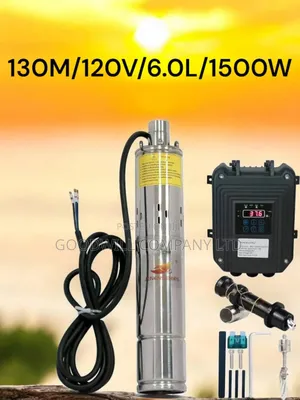 (130m/120v/6.0l Per Hour) 130m Submersible Solar Water Pump